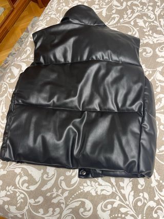 Chaleco Zara Negro Piel Sintética