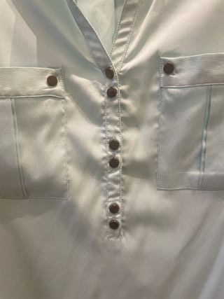 Camisa Blanco azul verdosa Talla S