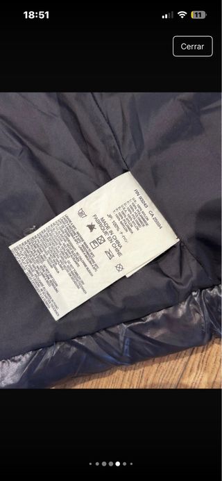 Abrigo Diesel plumón negra Talla XS/S