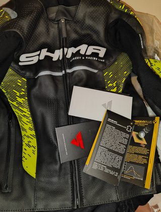 Giacca Moto Shima STR 2.0 Nera/Gialla Taglia