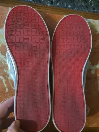 Zapatillas Tommy Hilfiger gris azulado y blancas