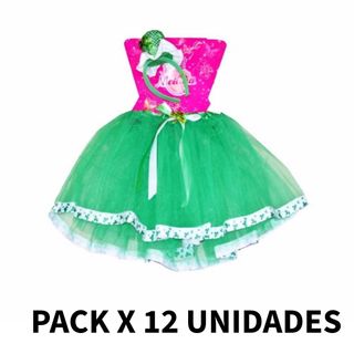 Lote 12 Tutús Verdes + Diademas Talla Única