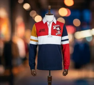 Maglietta Rugby Mickey Mouse Taglia 11 anni