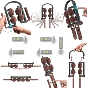 Rodillo Masajeador 3 en 1 Nuevo