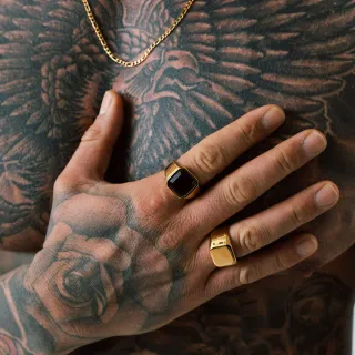 Anillo Sello Oro 18k