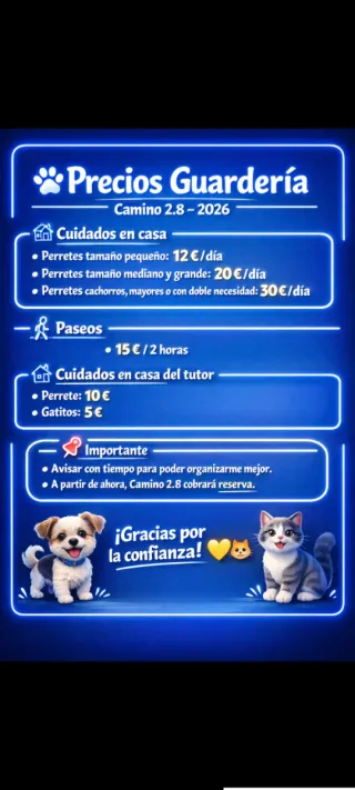 Paseador de perretes, cuidador gatitos