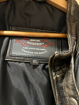 Chaqueta Biker Hombre Cuero marron