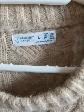 Jersey Primark beige talla L