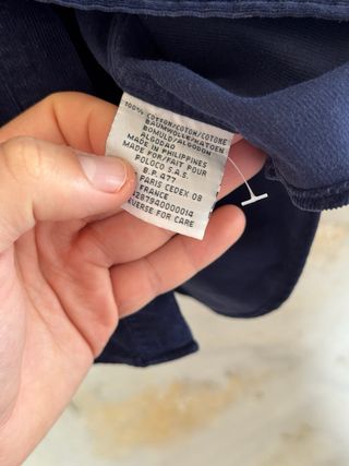 Camicia Ralph Lauren Velluto Blu