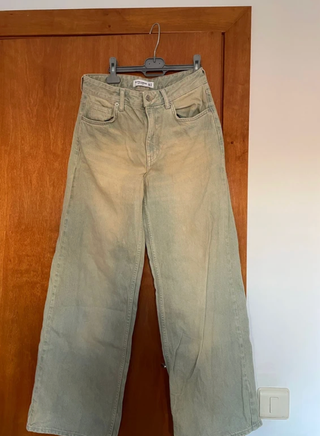 Pantalón wide leg efecto washed