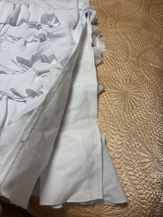 Falda flamenca blanca 6 volantes