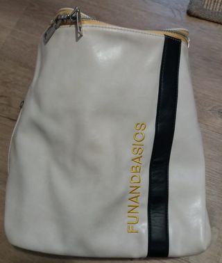 Bolso Mochila Fun & Basics Beige y Verde