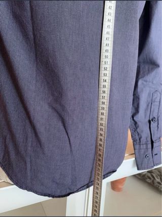 Camisa Pull & Bear  manga larga azul