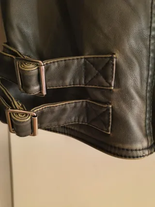 Cazadora Biker Negra/Gris