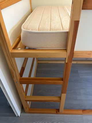 Cama litera infantil madera + colchón