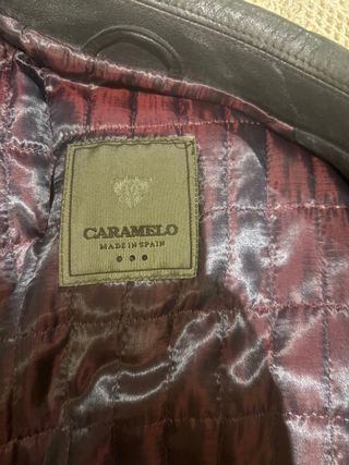 Abrigo Piel Hombre Caramelo Negro