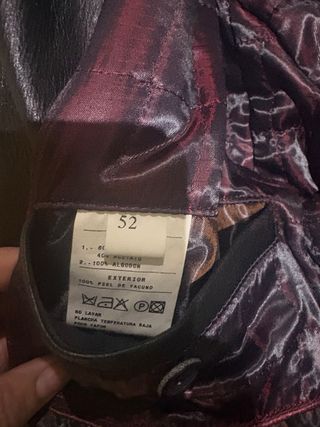 Abrigo Piel Hombre Caramelo Negro