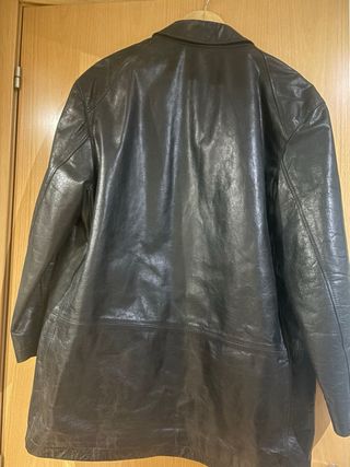 Abrigo Piel Hombre Caramelo Negro