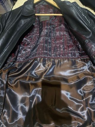 Abrigo Piel Hombre Caramelo Negro