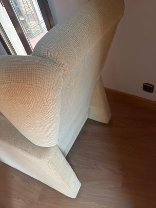 Sillón Requinable cómodo tela beige