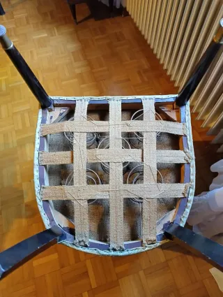 Puff e Sediolina Vintage Tessuto