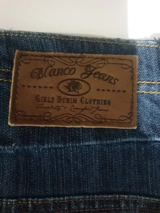 Falda vaquera corta Blanco mujer