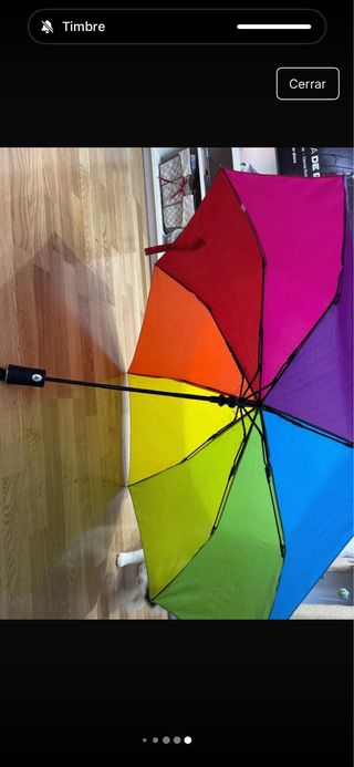 Paraguas automático multicolor