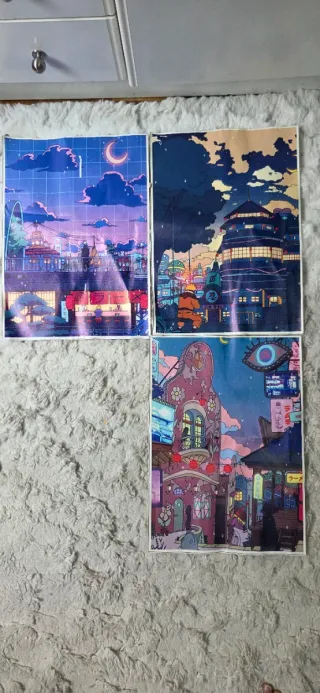 3 Pósters Anime: Naruto y Spirited Away