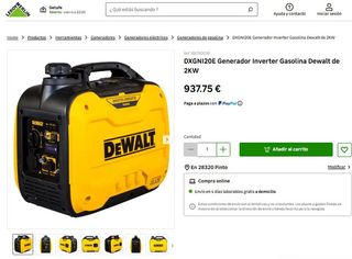 GENERADOR INVERTER DEWALT 2kw DXGNi20E