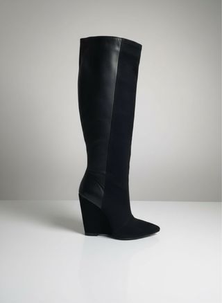 Nuevas Botas altas cuña en negro talla 37