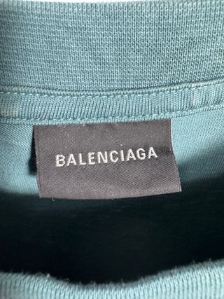 Camiseta Balenciaga Logo Teal