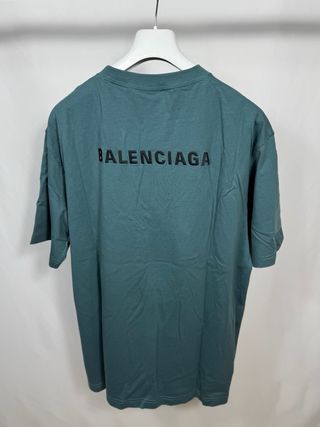 Camiseta Balenciaga Logo Teal