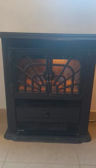 Chimenea Eléctrica Negra