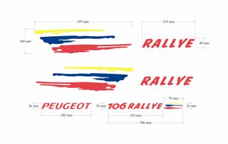 Adesivi Peugeot 106 Rallye