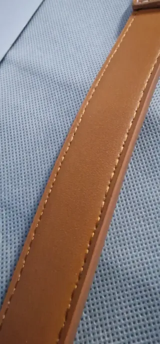 Cinturón Piel y Lona Dorado