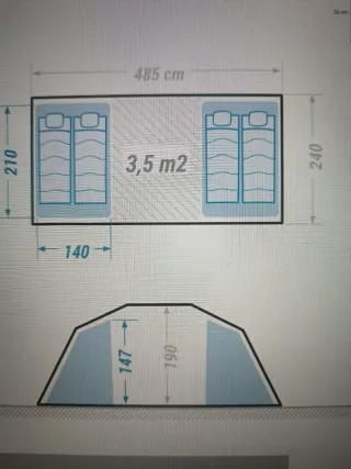 Tienda campaña familiar 4 personas Quechua