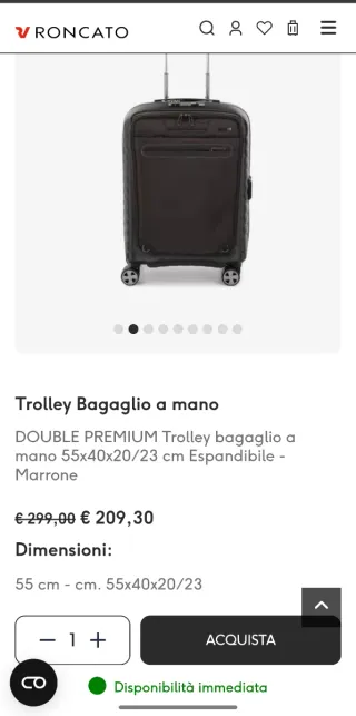 Trolley cabina Roncato Double nero