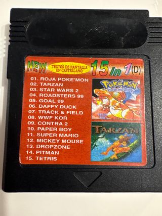 Cartucho 15 en 1 Game Boy Color (Textos en Castell