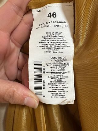 Vestido Trucco Camel Piel Serpiente T.46