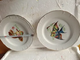 Servizio piatti porcellana con pesci