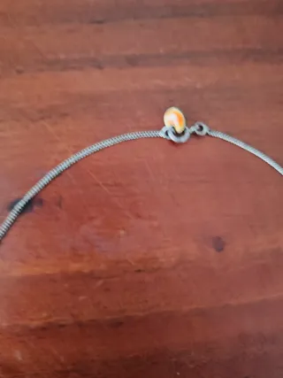 Cadena Plata 925 con Colgante Naranja