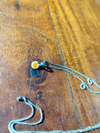 Cadena Plata 925 con Colgante Naranja