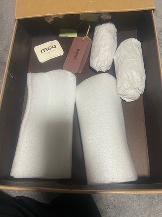 Botas Mou nuevas de caña alta con cuña, punta fina