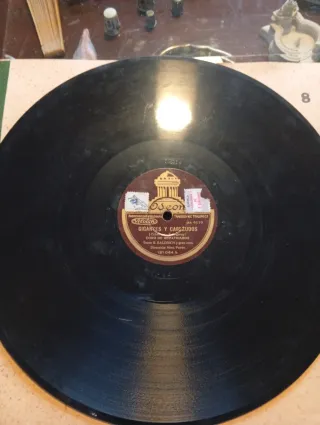 6 discos de pizarra con álbum