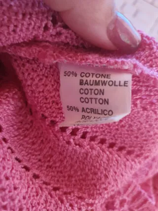 Maglione rosa maglia traforata tg 42 /M