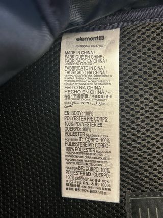 Mochila Element Gris Azul/Blanco Poco Uso