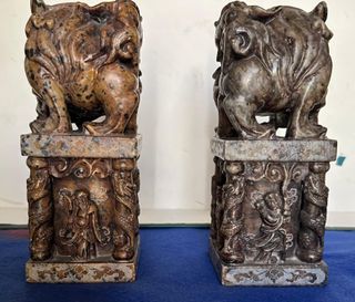 Coppia Sigilli Antichi Cani di Fu Orientali