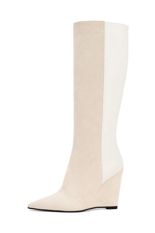 Nuevas Botas altas cuña en blanco talla 37