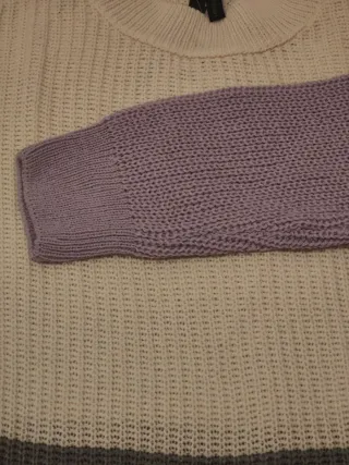 Maglione lungo Defacto color block