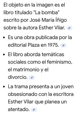 Libro: La "Bomba" Esther Vilar
